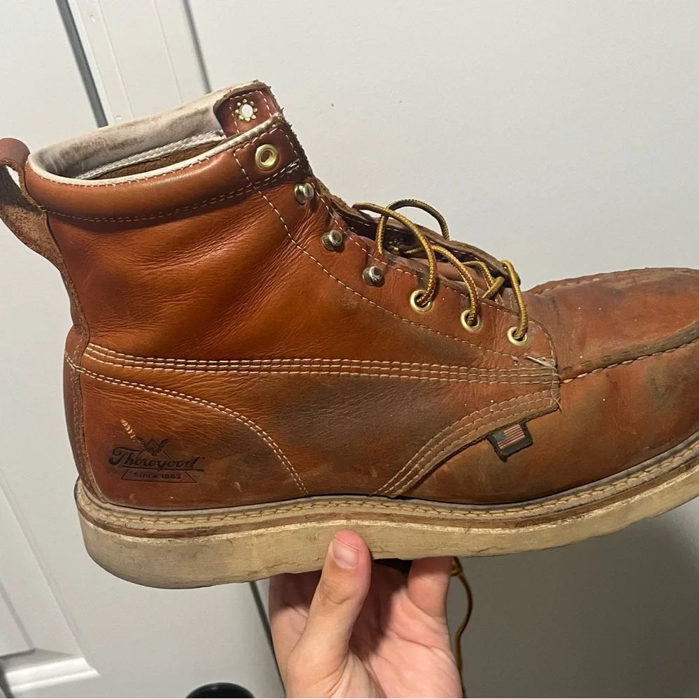 Thorogood AMERICAN HERITAGE – 6″ TOBACCO SAFETY TOE – MOC TOE - Picture 2 of 4